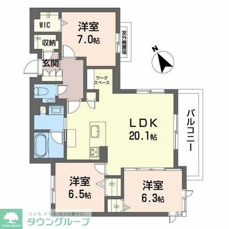 エグゼスト グリジオの物件間取画像